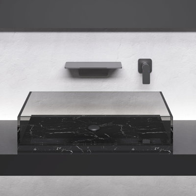 Robinet de lavabo de salle de bain en cascade, bronze industriel, installation simple, fixation murale, profondeur 11,66 po, largeur 4,74 po, hauteur 16,28 po, fabrication en laiton de qualité robinet de 12,21 lb, conception, montage, profond, large,