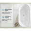 Baignoire de trempage autoportante 59 po en acrylique, dossier haut simple, bonde escamotable en chrome, trempage profond de 13,8 po, capacité de 119 gallons