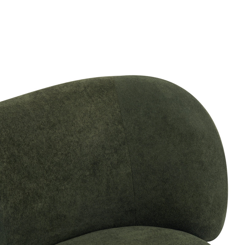 Fauteuil d'appoint à oreilles Harr Mid-Century, Green