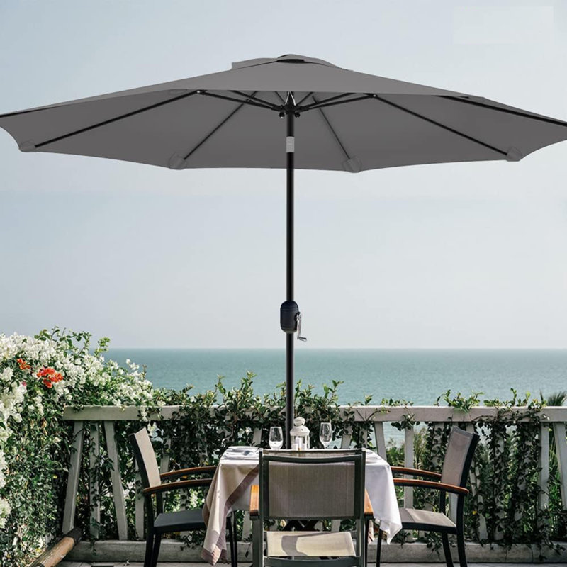 Alexine 270cm Tilt Market Parasol, Grey