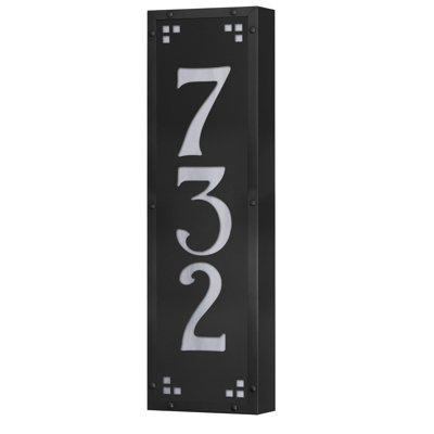 Plaque d'adresse murale personnalisable 12 V pour 3 numéros