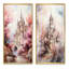 «Castles Pastel Dreams», 2 pièces sur toile-411414278-411414279