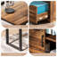 L-Shaped Computer Desk With File Drawers, 55 Inches Corner L-Shaped Office Desk With Sliding Doors