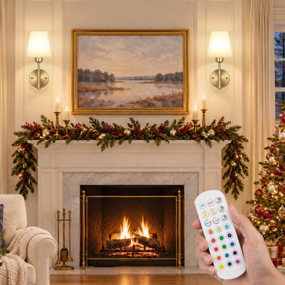 Ensemble de deux appliques murales rechargeables sans fil à piles avec télécommande, avec 5 ampoules à intensité variable détachables