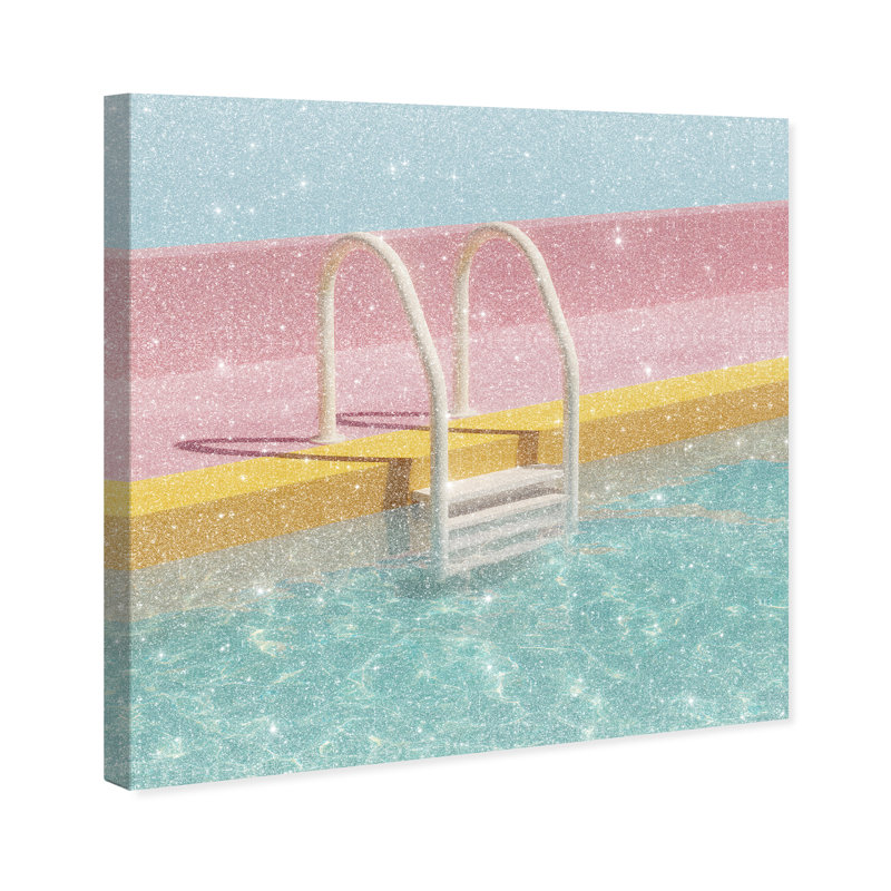 Poolside Symmetry I Print by Oliver Gal, 12"H x 12"W, Gallery Wrapped
