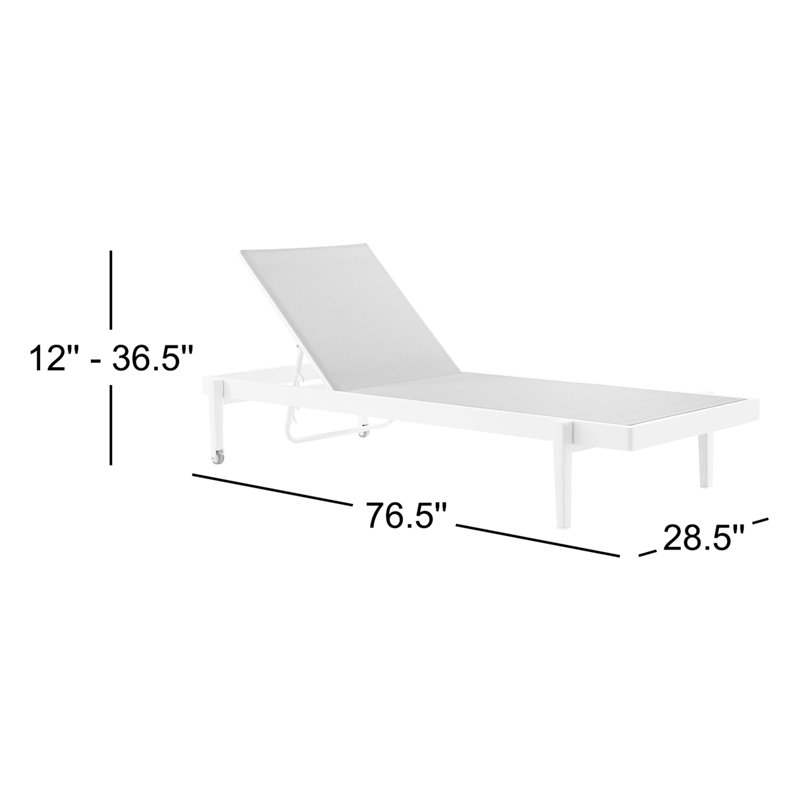 Chaise longue d'extérieur en aluminium Charleston