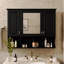Armoire à pharmacie murale 35 po x 28 po, armoire de salle de bain moderne avec miroir, armoire à miroir avec tablettes ouvertes-33044158