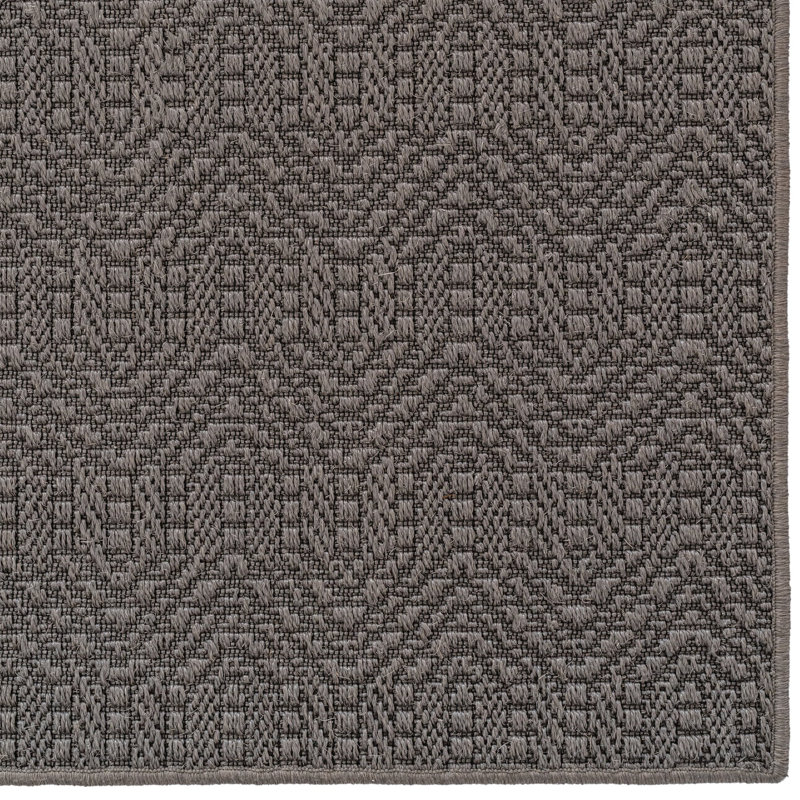 Almiro Jute/Sisal Geometric Indoor Rug, Rectangle 5' x 8'