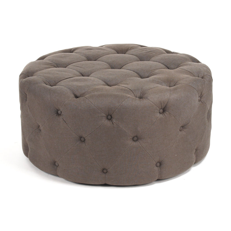 Round Ottoman, Natural