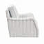 Fauteuil pivotant rembourré en tissu blanc cassé Elegance Comfort