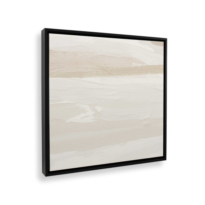 «So l'apaisant Sahara V1» sur toile, Cadre noir satiné, H 12,75 po x l 12,75 po x P 1,75 po