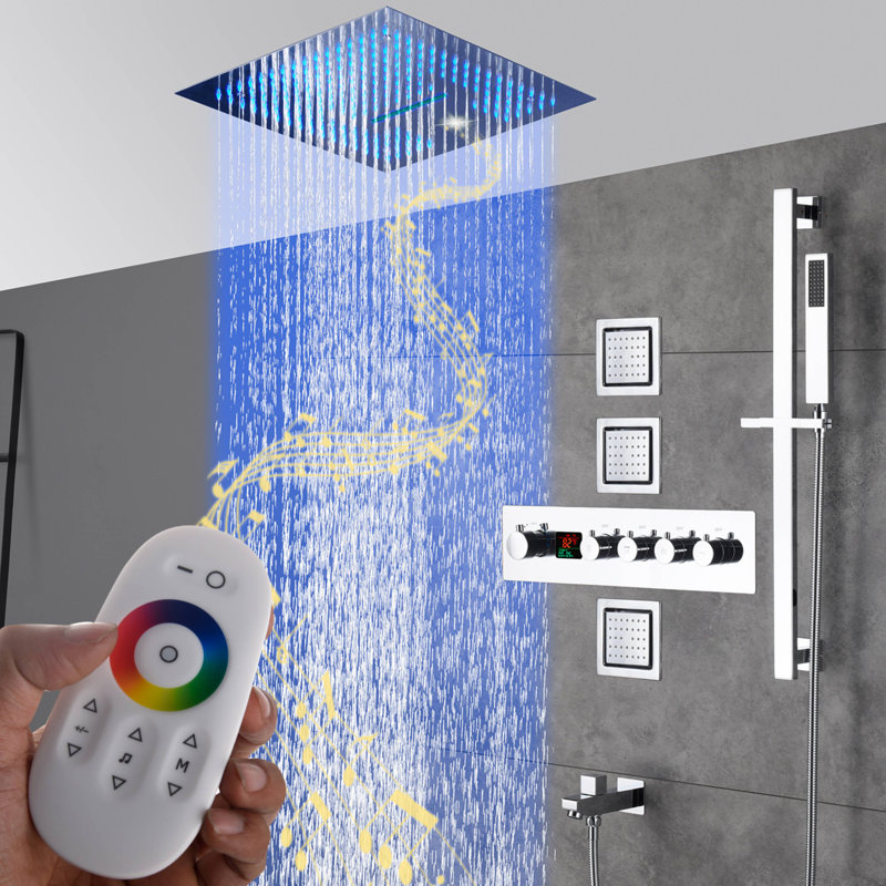 Thermostatic All-In-One Kit with Rough in-Valve, Chrome
