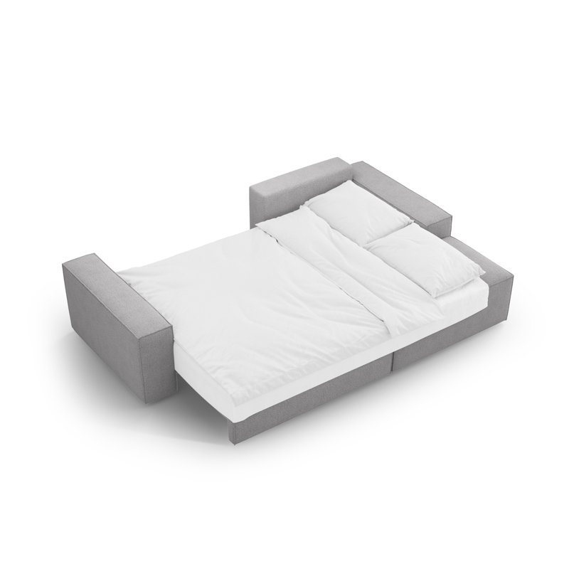 Alisbha Boucle Sofa Bed, Light Grey