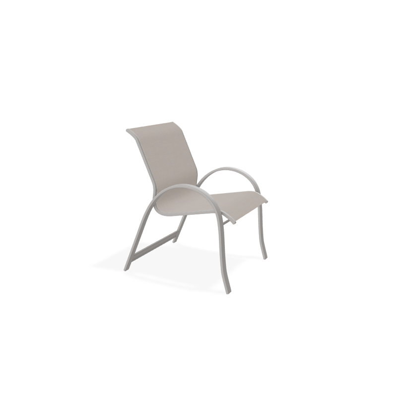 Fauteuil de salle à manger empilable Hiraku, Naturel, Gris chaleureux