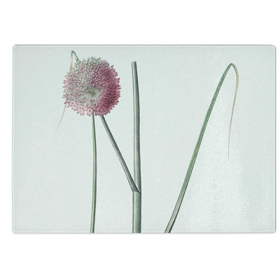Glass Leek Flower by Pierre-Joseph Redoute Chopping Board