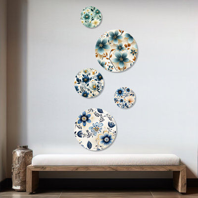 Lorimier - Ensemble de 5 reproductions d'art floral