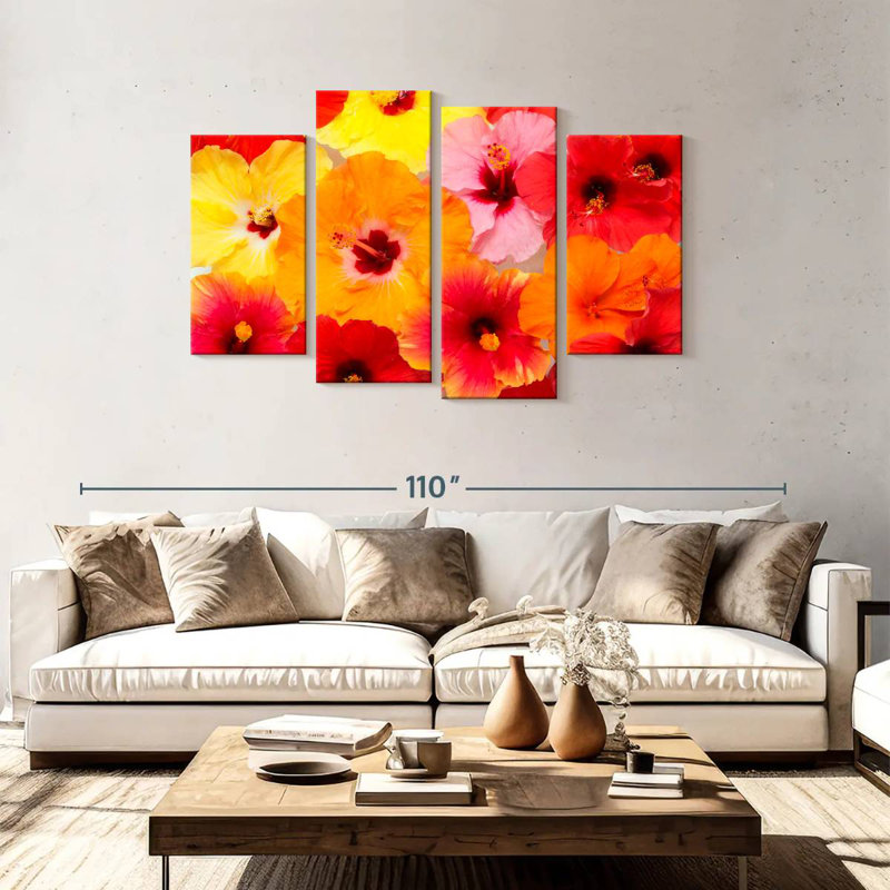 Harnek Hibiscus In Summer, 48" H x 75" W