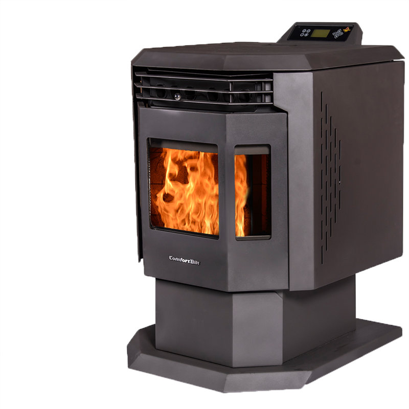 2400 Square Feet Direct Vent Freestanding Wood Pellets Stove with Blower and with Adjustable Thermostat