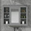 Armoire à pharmacie murale 35 po x 27,5 po avec miroir et 6 tablettes ouvertes-861348149
