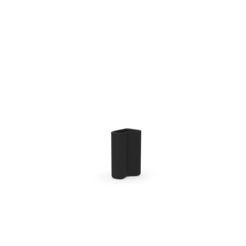 Milos Planter, 11" H x 7.5" W x 5" D, Black