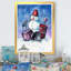 Décoration de Noël de bonhomme de neige jouant du tambour - Décoration murale traditionnelle sur toile-1890065067-1890065066