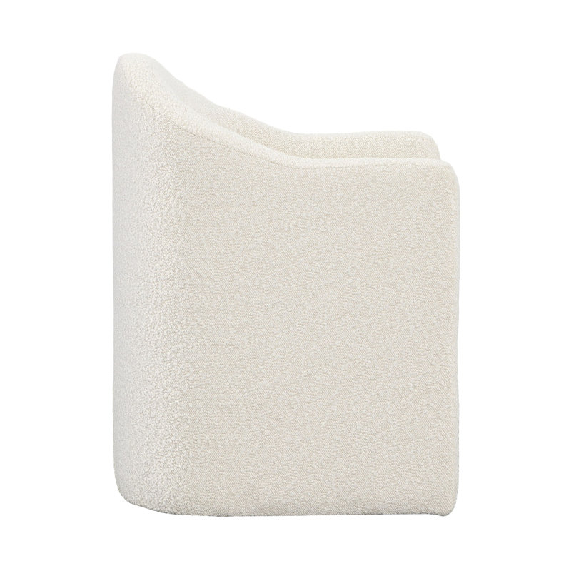 Alvera Boucle Dining Chair, Cream
