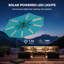 Parasol en porte-à-faux de 120 po, parasol de patio suspendu décalé de 10 pi avec 32 lumières DEL et inclinaison facile, abat-jour de parasol extérieur commercial pour la cour, la piscine, la plage et le jardin-2019512936