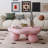 35-Inch Cloud-Shaped Coffee Table With Petal Top And Spherical Legs, Space-Saving, Kid-Safe, Pet-Friendly, Modern Minimalist Living Room Table.-2094692262-2094692257
