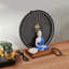 Statue de Bouddha en céramique avec lampe DEL circulaire pour la décoration intérieure-683712957