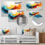 «Yellow Fractal Paint Wave Expression 7», art mural abstrait en métal MT134511-101158033