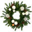 Couronne de Noël en sapin Nordmann pré-illuminée de 50 cm (20 pouces)