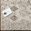 Tapis oriental en laine à tissage plat Angad en gris / crème-92987094