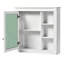 Armoire à pharmacie murale avec miroir, organisateur de rangement durable en panneau de fibres à densité moyenne, peu encombrante et élégante