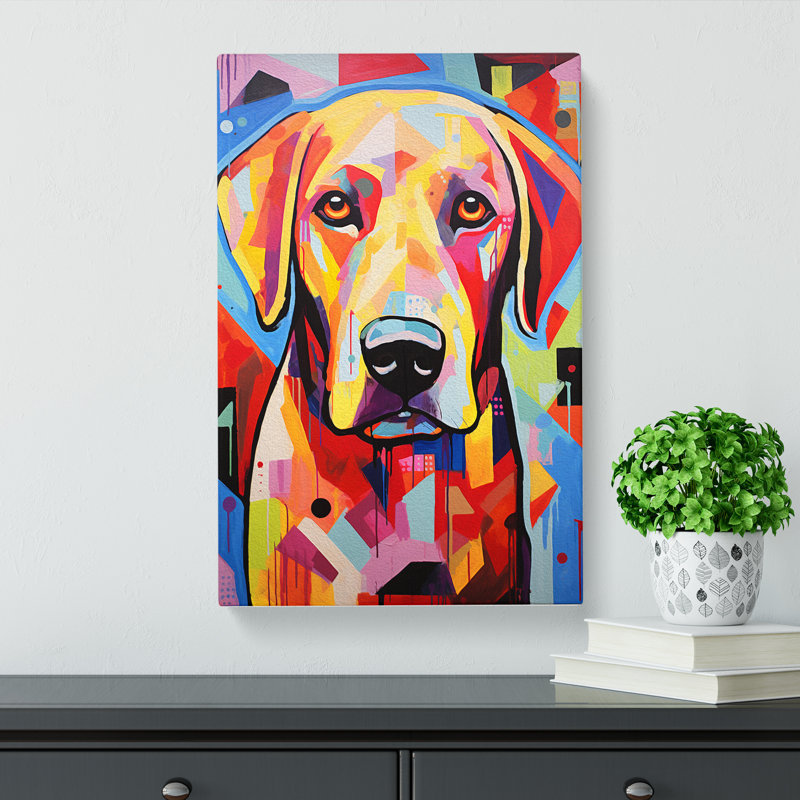 Labrador Retriever Constructivism - Wrapped Canvas