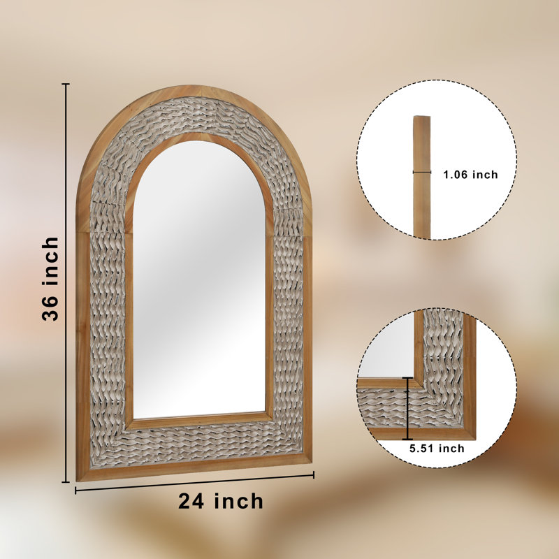 Miroir mural Rustic, 36 po x 24 po