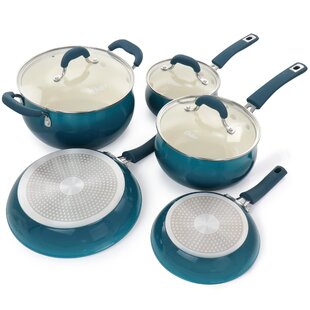 Oster Lynhurst 12pc Nonstick Aluminum Cookware Set with Tools