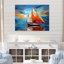 Sailboat Sailing Melodies I - Sailing Boat Wall Art Living Room
