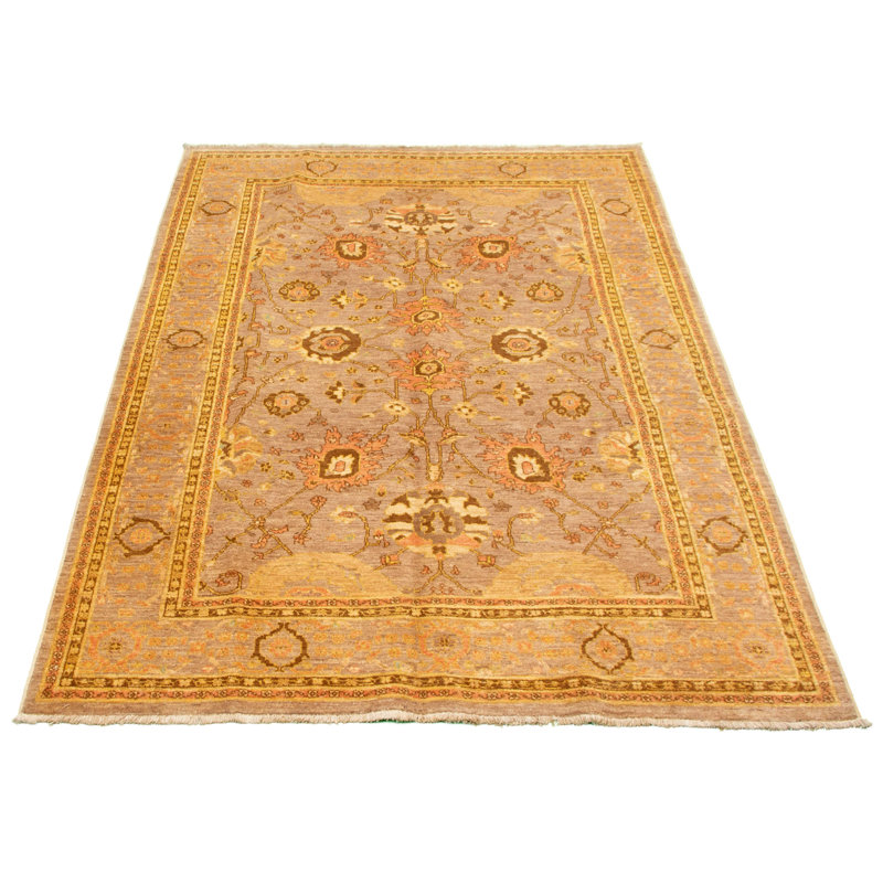 Tapis zone en laine 10 pi 10 po x 9 pi 5 po "one-of-a-kind" noué la 2010 chobi beige Adrit