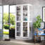 Vitrine 6 portes vitrée avec tablettes