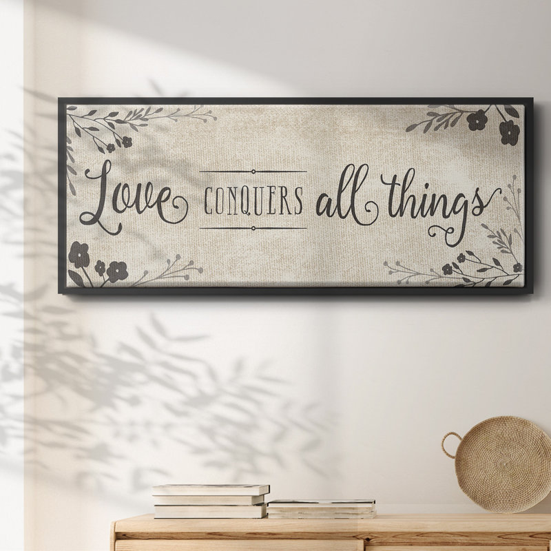 Love Conquers- Framed Canvas