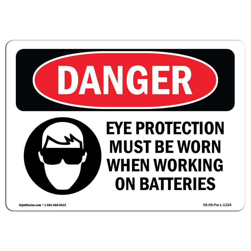 Danger Sign, 18" H x 24" W x 0.1" D