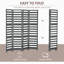 Screen Divider Room Divider Screen With Foldable Design For Indoor Bedroom Office 5.6' White Grey
