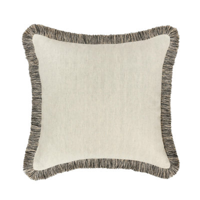 Nola Fringe Linen Blend Throw Pillow