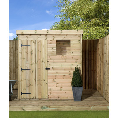 6 Ft. W x 5 Ft. D Shiplap Pent Wooden Shed