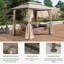 Pavillon de jardin pour 3 personnes avec moustiquaire et moustiquaire