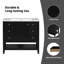 Base de meuble-lavabo noir 36 po, sans lavabo, 1 armoire, 3 tiroirs | Idée cadeau