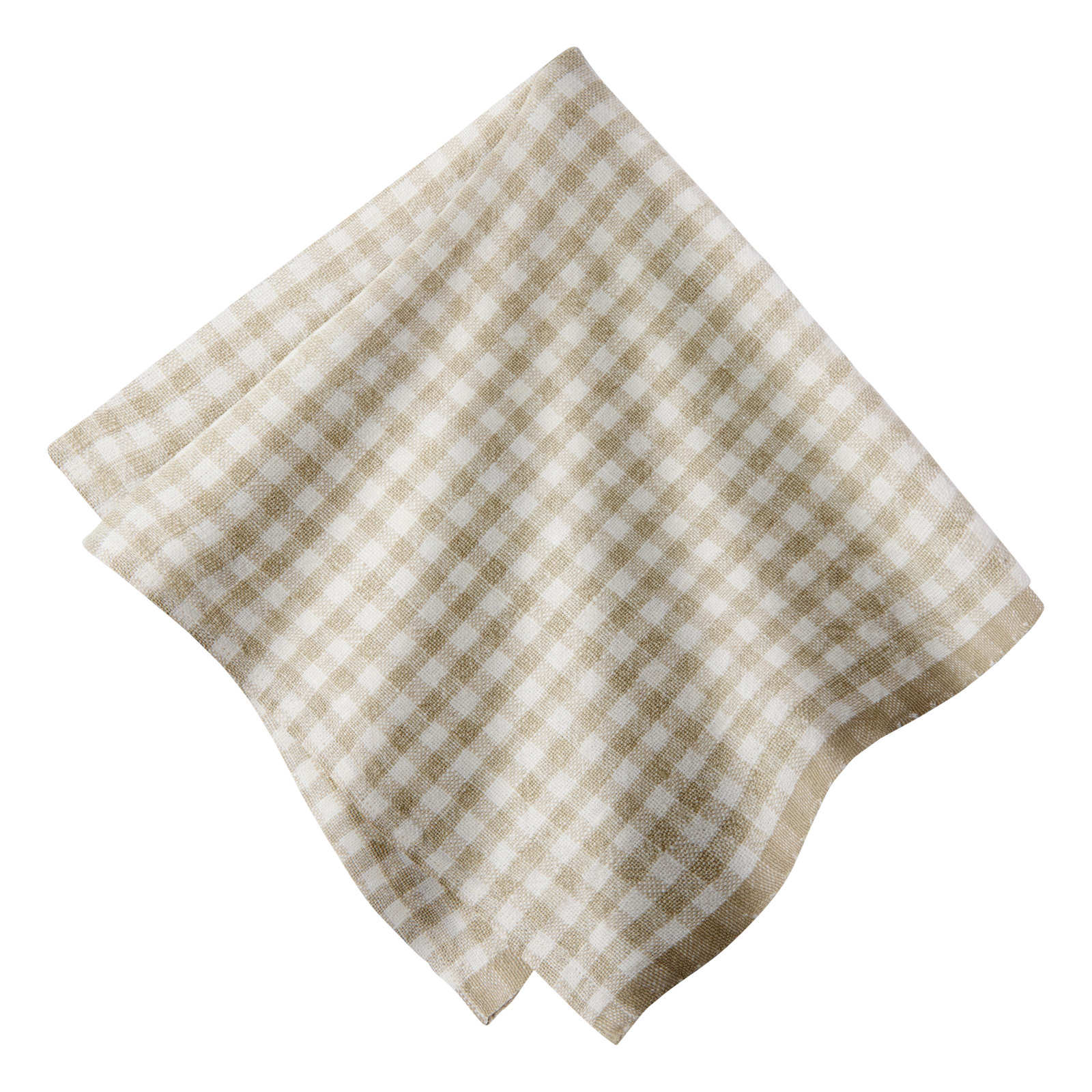 Reversible Linen Napkin, Linen with Ivory Trim
