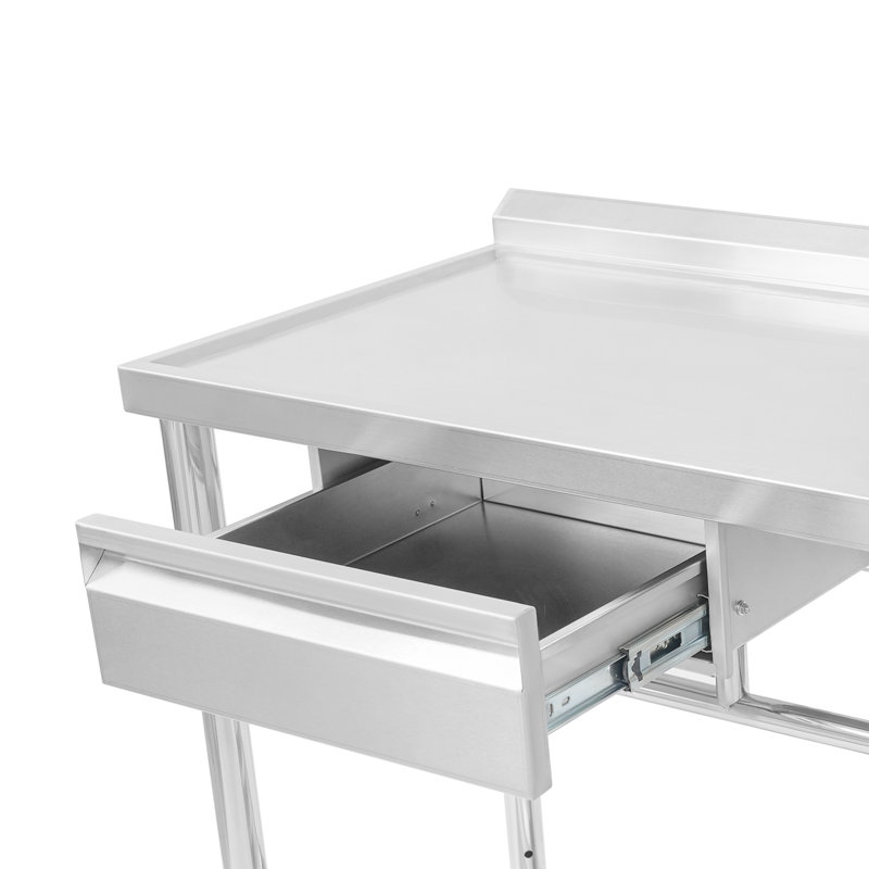 Ensemble d'évier en acier inoxydable avec évier de cuisine à cuve simple sur pied