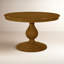 Douglas Round Solid Wood Dining Table-933025127-908803001