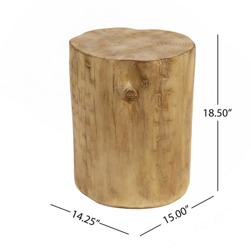 Table d'appoint d'extérieur en bois peint à la main 14,25 po résistante aux intempéries MGO